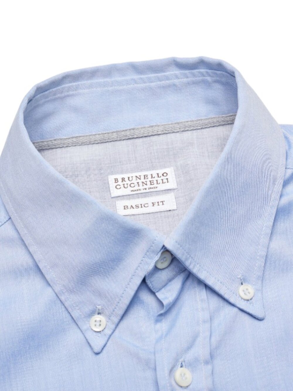 Brunello Cucinelli Basic Fit Sport Dress Shirt Mens Large Blue Long Sleeve - Picture 3 of 13